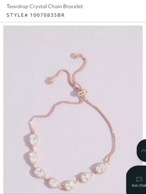 Davids Bridal Rose Gold Teardrop CZ Bracelet - Women Jewelry
